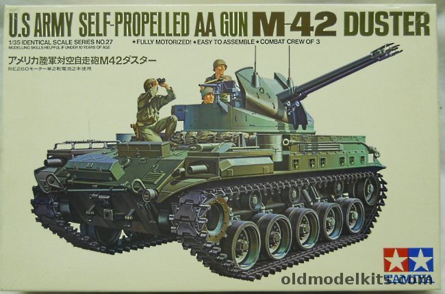 Tamiya 1/35 US Army M-42 (M42) Duster Self-Propelled AA Gun - Motorized, 3027-850 plastic model kit